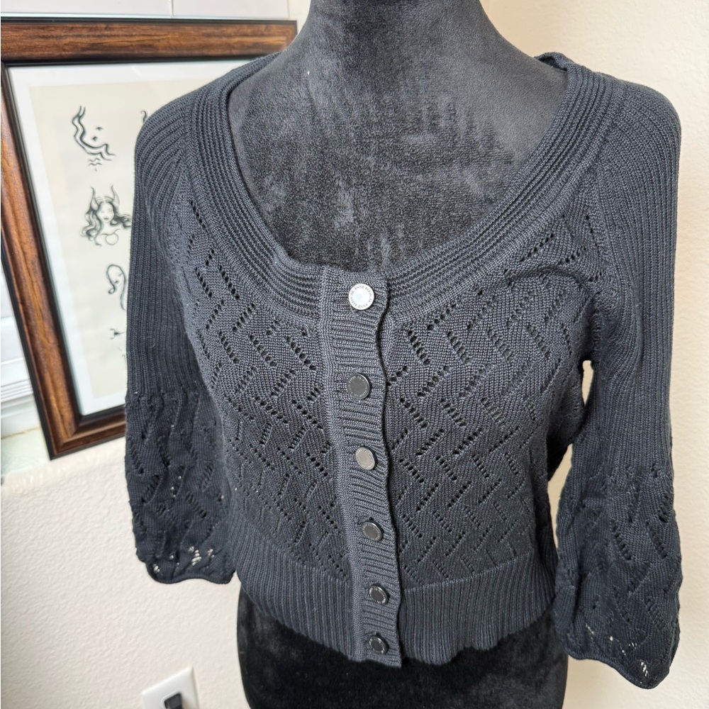 AK Anne Klein‎ Black Cotton Sweater